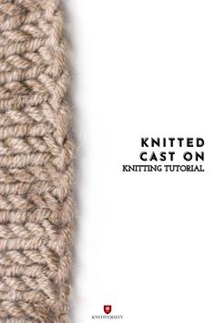 the knitted cast on knitting pattern is shown