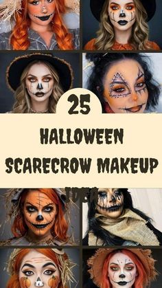 the 25 halloween scarecrow makeup looks to be easy and fun for everyone to do