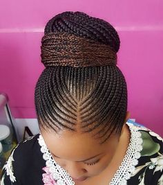 We presents to you the RECENT NEW CORNROW HAIRSTYLE.It is a great priviledge to us that you always put on these nice Hairstyles. latest cornrows styles 2019 ,cornrows braided hairstyles ,female cornr Latest Ghana Weaving Hairstyles, Bun Design, Bun Ideas, Cute Bob Hairstyles, Ghana Weaving, Senegalese Twist Hairstyles, Natural Hair Woman, Hairstyles Design