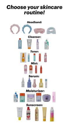 Pick your skincare routine!! Face Skin Care, Face Skin, Skincare Routine, Sunscreen, Toner, Serum, Moisturizer, Skin Care