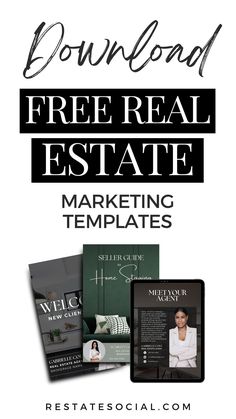 the free real estate marketing templates are available for use on your website or in print