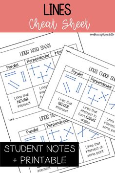 two sheets of lines that are in the shape of letters and numbers