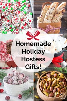 homemade holiday hostess gifts with text overlay