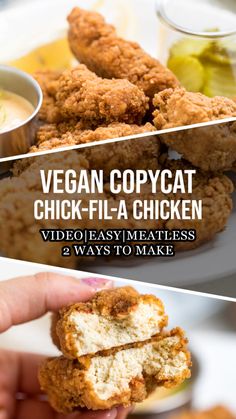 vegan copycat chick - fil - a - chicken video easy / meatless 2 ways to make