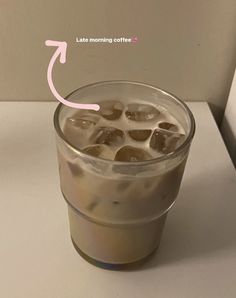 an iced drink with ice cubes in it