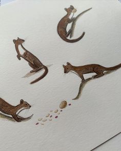 an image of some animals that are on paper