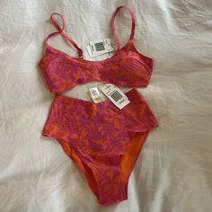 L*Space Alec Bikini Top + Seamless Bikini Bottom Nwt! Fitted Pink Tankini For Beach Season, Pink Seamless Tankini For Beach Season, Spring Pink Tankini, Bra Friendly, Spring Pink Tankini, Bra-friendly, Pink Fitted Tankini For Beachwear, Spring Pink Bra-friendly Tankini, Pink Seamless Tankini For The Beach, Pink Fitted Tankini For Sunbathing, Pink Seamless Tankini For Sunbathing