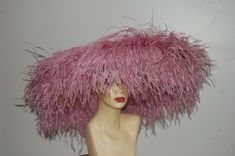 Ostrich Feather Hat, Fabulous Photoshoot, Beauty Ads, Large Hat, Large Hats, Feather Hat, Ostrich Feather, Love Hat, Pink Feathers