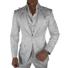 Sebastian Cruz Couture Exclusive Fabric Woven In Italy Silver Camo SCC Signature Peak Lapel Fully Lined with exclusive lining for light weight feel Soft, natural shoulder construction Chest Barchetta Pocket Dual Vents Ticket Pocket Tilted Pockets Functional Buttons Make sure to select your FREE Sebastian Cruz Couture Pocket Square at checkout! All of our jackets are made with 4" extra of fabric to ensure you don't have to send it back to us if its too small or too big. You can tailor your jacket Dinner Jacket, Build A Wardrobe, Camo Jacket, Peak Lapel, Soft Natural, Top Sales, Double Breasted Suit Jacket, Sport Coat, Pocket Square