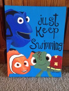 a book with an image of finding nemo and dory