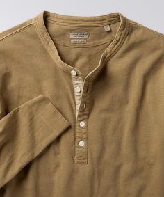 Mens Edisto Long Sleeve Henley Shirt | OOBE BRAND Sewing Tags, Henley Shirt, Mother Of Pearl Buttons, Henley Shirts, Pure Cotton, Long Sleeve, Clothes