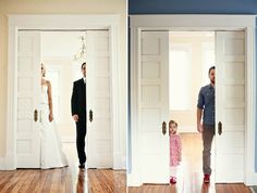 GAH, I'm in tears! Two Years After Losing His Wife To Cancer, A Man Re-Created His Wedding Photos With Their Young Daughter Old Wedding Photos, Father Daughter Photos, Tribute To Mom, Heartwarming Photos, Dad Daughter, Foto Art, Pictures Of People, Photo Series