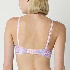 Perfect layered under a tee- as well as everything in your wardrobe, the Arizona Body demi t-shirt bra is crafted from soft stretch-fabric. It features adjustable shoulder straps, a smoothly contoured underwire for the extra support you need, and classic hook-and-eye closure.Bra Type: T-ShirtFeatures: Stretch Fabric, Adjustable StrapsClosure Type: Hook & EyeSupport: Medium SupportFiber Content: 84% Nylon, 16% SpandexFabric Description: MicrofiberCare: Line Dry, Hand WashCountry of Origin: Import Pink Top With Removable Bra Pads For Spring, Pink Tops With Removable Bra Pads For Spring, Tshirt Bra, Demi Bras, Shirt Bra, Pink Bra, T Shirt Bra, Shoulder Straps, Stretch Fabric