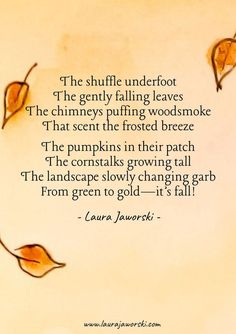 a poem written in the style of an autumn scene with two leaves falling from them