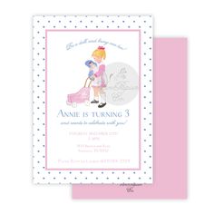 "* This listing is for printed, two-sided 5 x 7 invitations on 100# white linen with white envelopes or one high resolution (300 dpi) 5\"x7\" printable invitation.  * If a digital design is selected, no physical copy will be sent to you. Also, please indicate in the \"notes to seller\" section where you plan to print so I can determine which proof to send. A proof of your invitation will be e-mailed to you within 1-2 business days.  Changes to proofs beyond 2 edits will be a $5 charge/proof.   * Birthday Invitations Girl, Beautiful Invitations, 3rd Birthday Parties, Matching Gifts, Girls Birthday, Birthday Favors, Printable Invitations