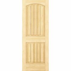 an unfinished wooden door on a white background