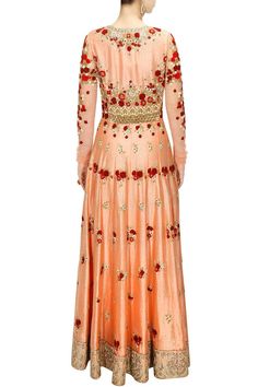 Floral Anarkali Floor Length – Panache Haute Couture