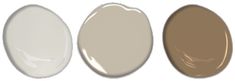 three different shades of beige and white paint