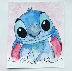 a watercolor drawing of stitcher from the movie stitch