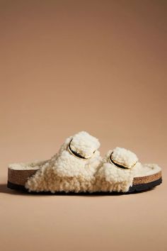 Birkenstock Arizona Big Buckle Faux Fur Sandals | Anthropologie Birkenstock Arizona Big Buckle, Faux Fur Sandals, Arizona Big Buckle, Fur Sandals, Fuzzy Slippers, New Today, Socks And Sandals, Birkenstock Arizona, Birkenstock