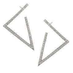 Roberto Coin Classic Triangle Earrings Roberto Coin, Triangle Earrings, Primary Color, Primary Colors, Jewelry Accessories, Coin, White Gold, Gemstones, Gold