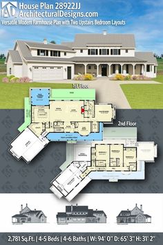 the floor plan for this house is very large and has two levels to each level