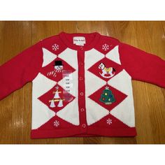 Nos Vintage Kids Toffee Apple Knit Ugly Christmas Sweater 2/3t Toddler Argyle Amazing Children’s Knit Sweater Perfect For Christmas Parties! New - Never Worn! Vintage Sweater Toddler, Toffee Apple, Apple Red, Vintage Kids, Christmas Parties, Red Apple, Toffee, Ugly Christmas, Vintage Children