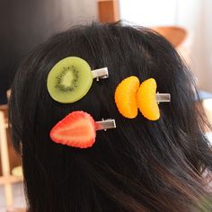 Food Hair Clips, Fruit Hair Clips, The Cardigans, Fashion Autumn, Looks Vintage, Long Sleeve Casual