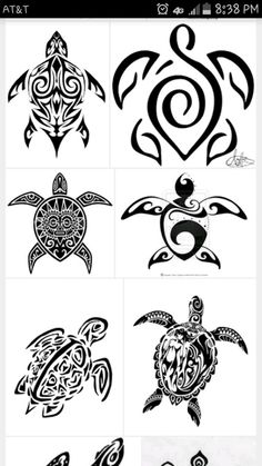 an image of some tattoos on a cell phone with the same design as it appears