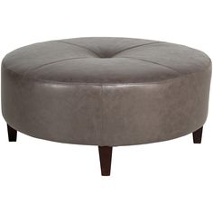 Tarren Round Accent Ottoman - QK1058738_BAUH_PRI_OL Cuddler Sectional, Bauhaus Furniture, Eclectic Style Decor, Accent Ottoman, Round Ottoman, Ottoman In Living Room, Contemporary Minimalist, Toss Pillows, Extra Seating