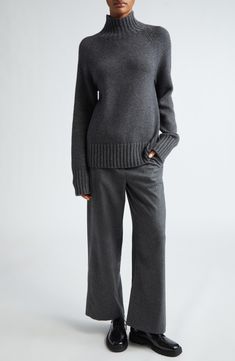 Max Mara's immaculate elegance pervades this turtleneck sweater knit from warm wool and cashmere with raglan sleeves and ribbed trim. Turtleneck Long sleeves Ribbed cuffs and hem 80% wool, 20% cashmere Hand wash, dry flat Imported Designer Clothing Cashmere Turtleneck For Work, Cashmere Funnel Neck Sweater For Work, Funnel Neck Cashmere Sweater For Work, Wool Turtleneck For Workwear, Wool Turtleneck For Work, Workwear Ribbed Cashmere Turtleneck, Ribbed Cashmere Turtleneck For Work, Wool Ribbed Polo Sweater For Workwear, Cashmere Turtleneck With Ribbed Cuffs For Work