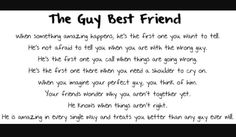 the guy best friend poem is shown in black and white