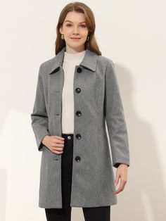 Shop Allegra K for solid winter single breasted long warm pocketed pea coat you are looking for, get more women's wool & pea coats for yourelf. Order now! Free Returns! Elegant Button-up Outerwear For Everyday, Elegant Everyday Button-up Outerwear, Elegant Winter Outerwear For Everyday, Elegant Everyday Winter Outerwear, Elegant Everyday Outerwear For Fall, Elegant Everyday Long Coat, Classic Fall Outerwear With Buttons, Elegant Single Breasted Outerwear For Everyday, Classic Solid Pea Coat For Fall