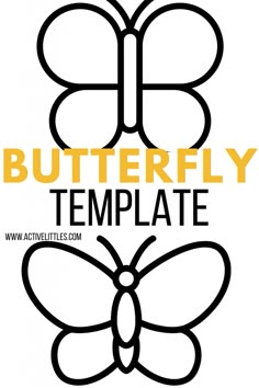 a butterfly with the words butterflies on it's back and yellow lettering that says, butter