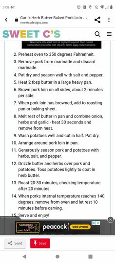 a menu with instructions on how to use the font and numbers for each item in this recipe