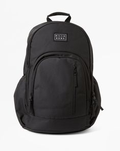 Roadie Backpack - Black/Black – Billabong Billabong Backpack, Billabong Women, Recycled Polyester Fabric, Jansport Backpack, North Face Backpack, Work Travel, Women Supporting Women, Black Backpack, Duffel Bag