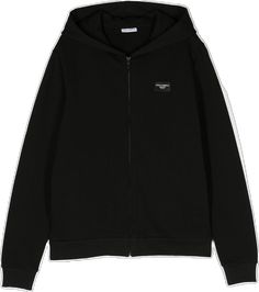 Black Hooded Hoodie With Logo Patch, Black Cotton Hoodie With Logo Patch, Black Hoodie Sweatshirt With Logo Patch, Black Hooded Sweatshirt With Logo Patch, Black Cotton Outerwear With Logo Detail, Long Sleeve Cotton Hoodie With Logo Patch, Black Long Sleeve Sweatshirt With Logo Patch, Hooded Cotton Outerwear With Logo Detail, Cotton Hooded Outerwear With Logo Detail