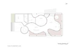 the floor plan for an indoor swimming pool and hot tub, which is located on top of