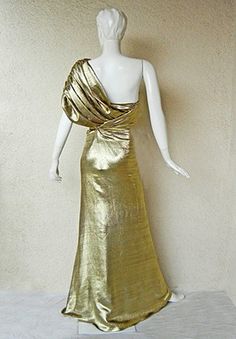 Reem Acra Golden Goddess Gown | From a collection of rare vintage evening dresses at https://www.1stdibs.com/fashion/clothing/evening-dresses/ Goddess Gown, Grecian Goddess, Gold Gown, Reem Acra, Golden Goddess, Red Carpet Gowns, Gold Lame, Liquid Gold, Red Carpet