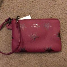 Brand New Pink Coach Wristlet With Stars. Make An Offer If Interested Coach Bags Pink, Bags Pink, Coach Wristlet, Pink Bag, Wristlets, Coach Bags, Clutches, Bag Lady, Brand New