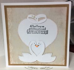 a greeting card with a white swan on it's back and the words, all i have to say is geefliciterted