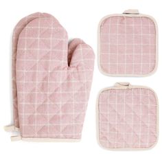 PRICES MAY VARY. HEAT RESISTANT:The oven mitts and pot holders, heat resistant up to 356 F/ 180C. Well protect your hands and wrists from burns. Cotton and polyester inner liner,makes you feel comfortable,no stiff feeling.Don't challenge ultra-high temperature 4 PIECE VALUE SET:Features 2 oven mitts (10 in x 5.7 in) and 2 pot holders (6.9 in x 6.9 in). Made of a durable 100% cotton shell with a 100% cotton fill SAFETY WITH FLEXIBILITY:Made of cotton, soft quilted cotton lining making it flexible Pink Oven, Kitchen Mittens, Kitchen Pink, Oven Mitts And Pot Holders, Silicone Pot Holders, Silicone Oven Mitt, Mini Oven, Cotton Textile, Pink Kitchen