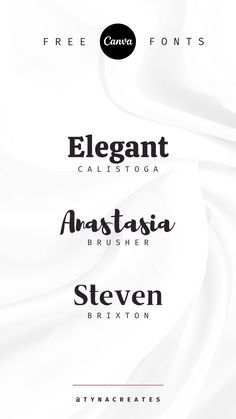 three different font styles for logos and other typefaces, all in black and white