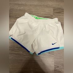 New Without Tags Nike Shorts White Size Small Says Lacrosse On The Waistband Summer White Athletic Shorts For Workout, White Summer Athletic Shorts For Workout, White Stretch Athletic Shorts For Summer, Summer Workout White Athletic Shorts, White Stretch Summer Athletic Shorts, Summer Sports Shorts In White, White Summer Sports Shorts, White Nike Bottoms For Beach, Shorts White