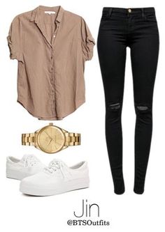 "Fire MV: Jin" by btsoutfits ❤ liked on Polyvore featuring Xirena, J Brand and Lacoste Causual Outfits, Fashion Hacks Clothes, Mode Inspo, Komplette Outfits, Teenage Fashion Outfits, Womens Casual Outfits