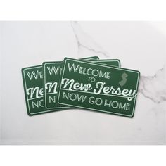 Welcome to New Jersey Now Go Home Sticker on Water Bottle Welcome To New Jersey, Beach Cooler, Road Sign, Road Signs, Jersey Shore, Beach Fun, Waterproof Vinyl, Laptop Decal, New Jersey