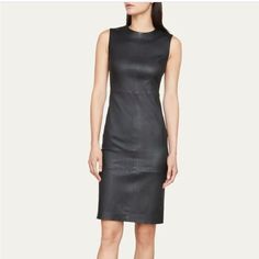 Gorgeous Vince Lamb Skin Leather Sheath Dress Size 8 Color 542 Dahlia Wine Brand New With Tags Luxury Leather Dresses For Formal Occasions, Fitted Leather Sheath Dress, Luxury Leather Workwear Dresses, Luxury Leather Work Dresses, Elegant Leather Office Dress, Luxury Leather Dresses For Work, Fitted Leather Dress For Office, Fitted Leather Office Dress, Sleek Leather Midi Dress