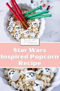 star wars inspired popcorn recipe with marshmallows and pretzels in it