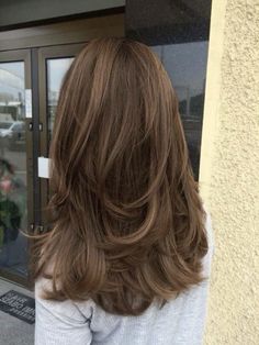 Hair Cut 2024 Girl, Hair Cut Style For Girls 2023, U Shape Layered Haircut, Layered Long Brown Hair, Brown Hair Butterfly Cut, Viviane Audi Hair, Light Layers Haircut, Butterfly Haircut Brown Hair, Straight Brown Hair With Layers