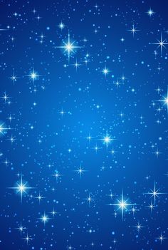 stars in the night sky on a blue background with space for your text or image